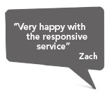 Very happy with the responsive service